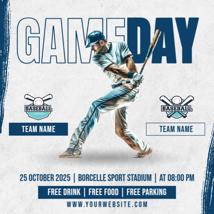 Baseball Game Day Instagram Ad Template | PosterMyWall