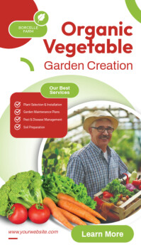 White Professional Garden Design Instagram Story template