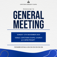 White Professional General Meeting Instagram Post template