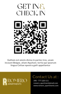 White Professional Get In And Check In Half Page Wide template
