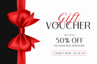 White Gift Voucher Poster Template