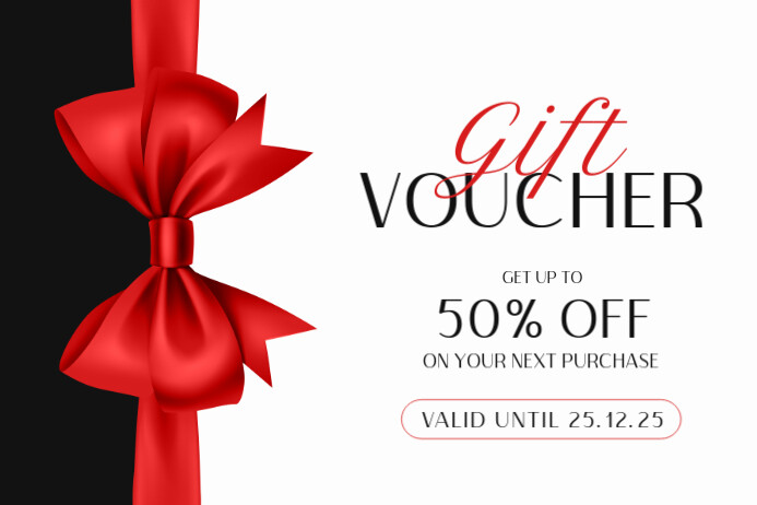 White Professional Gift Voucher Ads Poster Plakkaat template