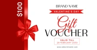 White Professional Gift Voucher Facebook Shared Image template