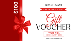 White Professional Gift Voucher Facebook Shared Image template