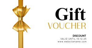 White Professional Gift Voucher Facebook Shared Image template