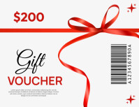 White Gift Voucher Flyer Template