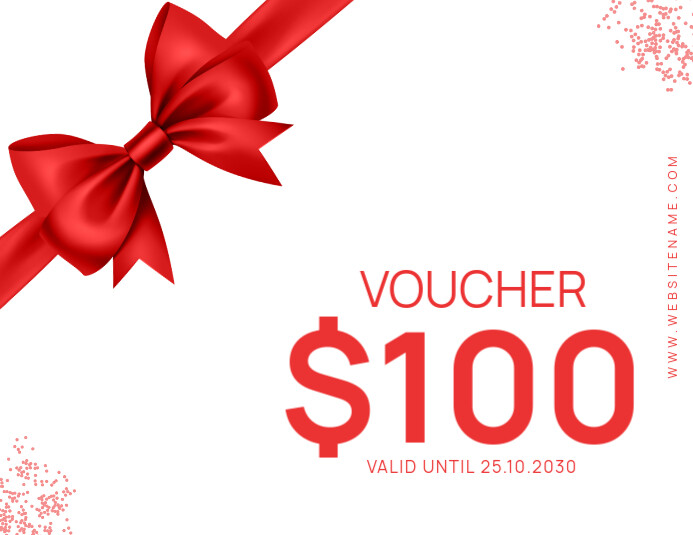 White Professional Gift Voucher Flyer (us Letter) template