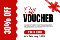 White Professional Gift Voucher Poster template