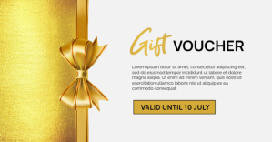 Белый Gift Voucher Facebook Shared Image Template
