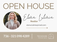 White Professional Gold And White And Black Minimal Geometri Real Estate Yard Sign Advertisement  Ya template