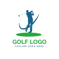 White Professional Golf Logo โลโก้ template