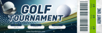 White Professional Golf Tournament Banner 2' × 6' template