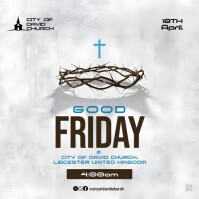 White Professional Good Friday 2025 Design Square (1:1) template