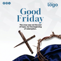 White Professional Good Friday Instagram Post template