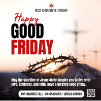 White Professional Good Friday Logo template
