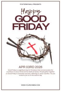 Hvid Good Friday Poster Template