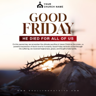 White Professional Good Friday Square Cuadrado (1:1) template