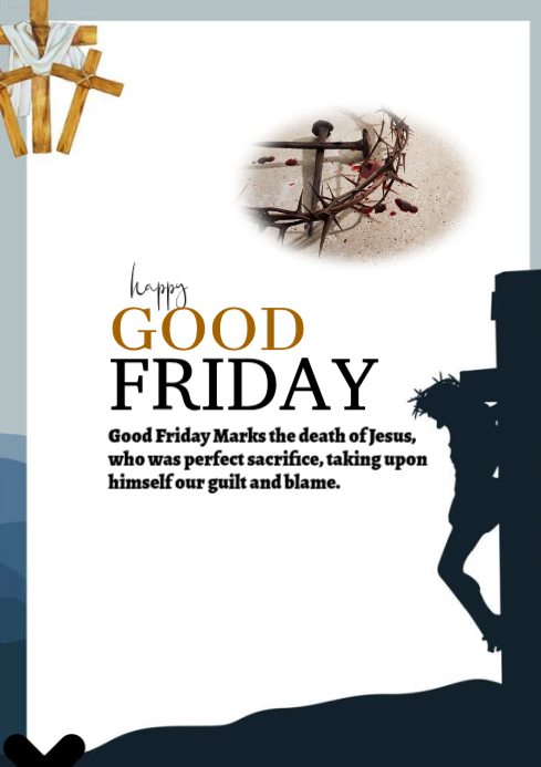 White Professional Good Friday Template | PosterMyWall