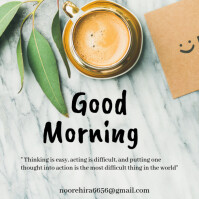 White Professional Good Morning Wish Cards  Instagram Post template