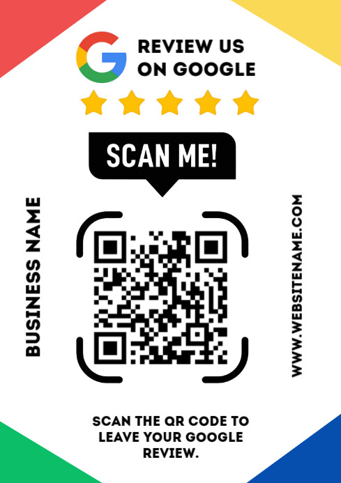 White Professional Google Review Qr Code Flyer Template Instagram Story A4