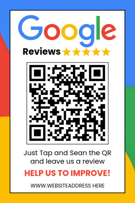 White Professional Google Review Template Design Poster