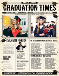 White Professional Graduation Announcement Flyer template