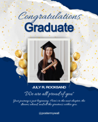 White Professional Graduation Celebration Instagram Portrait template