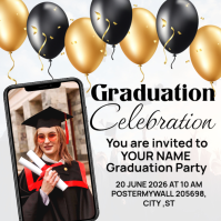 White Professional Graduation Celebration Instagram Post template