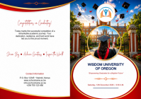 White Professional Graduation Ceremony A3 template