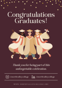 White Graduation Ceremony A4 Template - Page 3