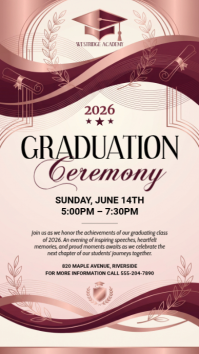 White Professional Graduation Ceremony Instagram Story Instagram-verhaal template