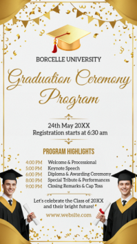 White Professional Graduation Ceremony Instagram Story Instagram-Story template