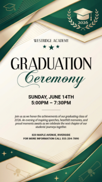 White Professional Graduation Ceremony Instagram Story template