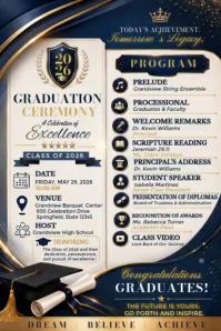 White Professional Graduation Ceremony Poster Video 海报 template