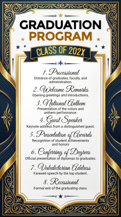 501+ Free Graduation Program Templates | PosterMyWall
