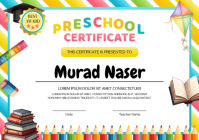 白色 Graduation Certificate A4 Template