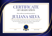 White Professional Graduation Certificate A4 template