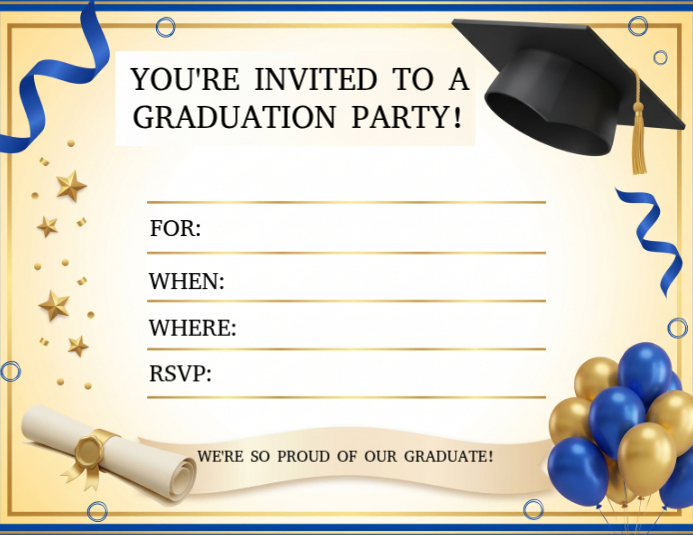 Graduation Party Invitation Template | PosterMyWall