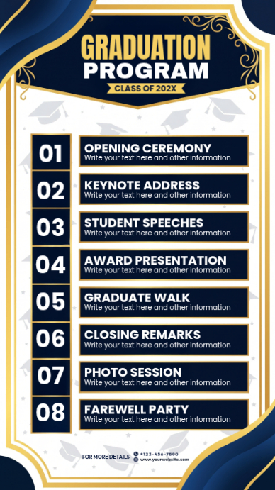 Graduation Templete Program 501+ Free Graduation Program Templates | PosterMyWall