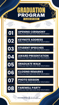 White Professional Graduation Program Instagram Story template