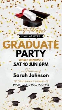 Professional Graduation Celebration Party Instagram Reel Template ...