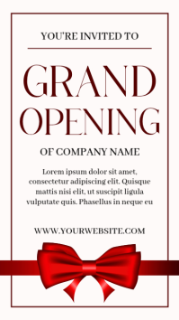 White Professional Grand Opening Instagram Story Instagram-verhaal template