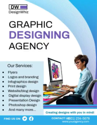 Graphic Designing Agency Creative Services Corporate Flyer Volantino (US Letter) template