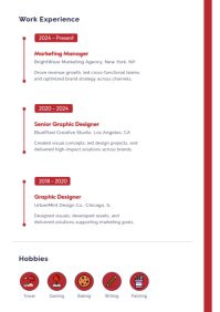 White Graphic Designer Resume A4 Template - Page 2