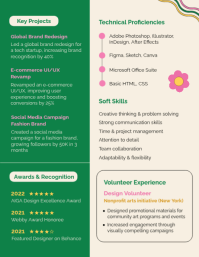 White Professional Graphic Designer Resume Flyer Løbeseddel (US Letter) template - Page 2