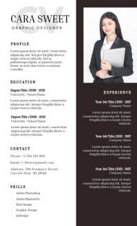 White Professional Graphic Designer Resume US Legal template