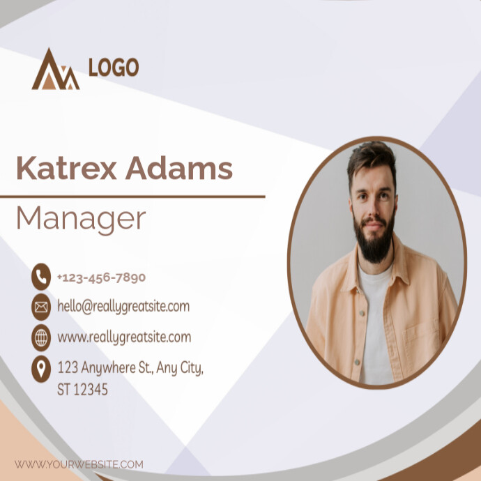 White Professional Gray And White Manager Business  Logo template