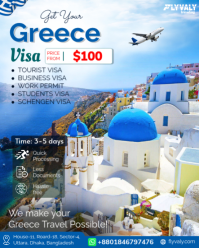 White Professional Greece Visa Processing Ads Design Template Instagram Portrait