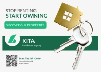 White Professional Green And White Real Estate Postcard Advertisement Postcard Briefkaart template