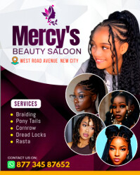 White Professional Hair And Beauty Salon Grooming Studio Parlor Hairdresser Boutique Spa Lounge Serv Instagram Portrait template